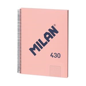 CUADERNO MILAN SERIE 1918 ESPIRAL A4 80H CUADRICULA ROSA | 8411574104841 | Librería Castillón - Comprar libros online Aragón, Barbastro