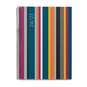 AGENDA ESCOLAR 18 MESES 2024/25 MIQUELRIUS 155x213 SEMANA VISTA STRIPES MR34160 | 8422593341605 | Librería Castillón - Comprar libros online Aragón, Barbastro