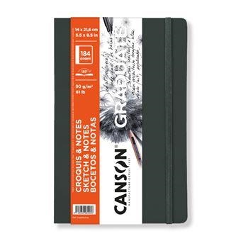 CUADERNO CANSON GRADUATE BOCETOS & NOTAS 90GR 14X21.6CM TAPA BLANDA GRIS | 3148950080080 | Librería Castillón - Comprar libros online Aragón, Barbastro