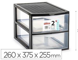 Cajonera plastiforte ebro 2 cajones color negro 260x375x255 mm. | 8414926556268 | Librería Castillón - Comprar libros online Aragón, Barbastro