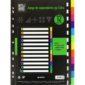 JUEGO SEPARAFORES A4 12 POSICIONES B&B COLORES FLUOR PP 0.5 GRUESO | 8413623126781 | Librería Castillón - Comprar libros online Aragón, Barbastro