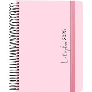 AGENDA 2025 GRAFOPLAS COLORS 15X21CM DÍA PÁGINA SOFT ESPIRAL METALICA CUATRILINGUE ROSA PASTEL | 8413623172665 | Librería Castillón - Comprar libros online Aragón, Barbastro