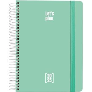 AGENDA 2025 GRAFOPLAS PP 15X21CM DÍA PÁGINA ESPIRAL METALICA MENTA | 8413623172825 | Librería Castillón - Comprar libros online Aragón, Barbastro