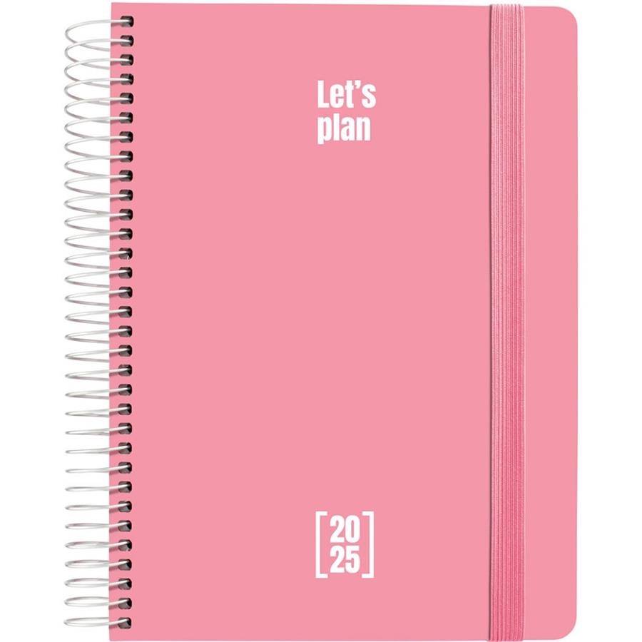 AGENDA 2025 GRAFOPLAS PP 15X21CM DÍA PÁGINA ESPIRAL METALICA ROSA CLARO | 8413623172832 | Librería Castillón - Comprar libros online Aragón, Barbastro