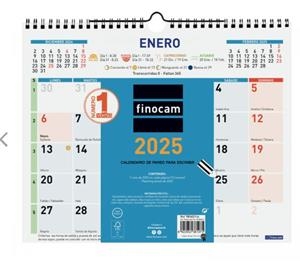 CALENDARIO 2025 PARED P/ESCRIBIR FINOCAM COLOR M 300mmx247mm 781420025 | 8422952381075 | Librería Castillón - Comprar libros online Aragón, Barbastro