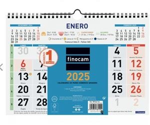 CALENDARIO 2025 PARED FINOCAM NÚMEROS GRANDES COLOR M 300mmx247mm 781440025 | 8422952381051 | Librería Castillón - Comprar libros online Aragón, Barbastro