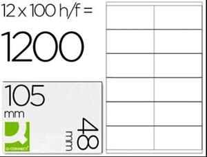 ETIQUETA ADHESIVA Q-CONNECT KF10657 TAMAÑO 105X48 | 5705831106574 | Librería Castillón - Comprar libros online Aragón, Barbastro