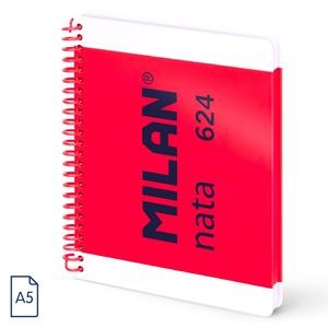 CUADERNO MILAN NATA 624 A5 80H ESPIRAL PLÁSTICO LISO ROSA | 8411574110095 | Librería Castillón - Comprar libros online Aragón, Barbastro
