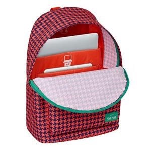 MOCHILA GRANDE ORDENADOR NAIT NAIT PATA DE GALLO CORAL | 8435652234664 | Librería Castillón - Comprar libros online Aragón, Barbastro