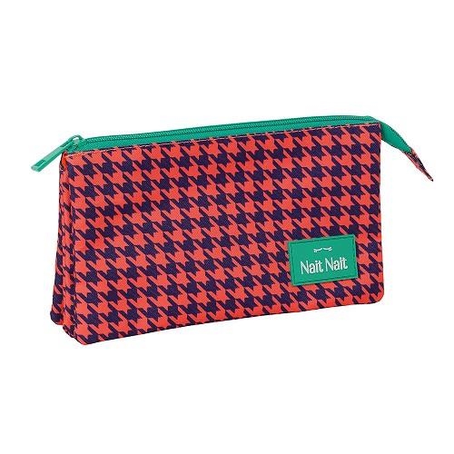 ESTUCHE PORTATODO NAIT NAIT PATA DE GALLO CORAL | 8435652234671 | Librería Castillón - Comprar libros online Aragón, Barbastro