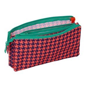 ESTUCHE PORTATODO NAIT NAIT PATA DE GALLO CORAL | 8435652234671 | Librería Castillón - Comprar libros online Aragón, Barbastro