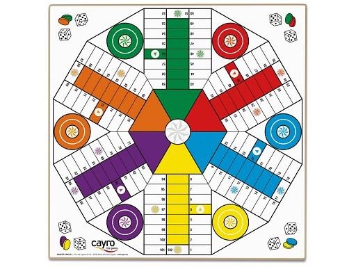 TABLERO PARCHIS 4 Y 6 JUGADORES MADERA 40X40CM | 8422878701209 | Librería Castillón - Comprar libros online Aragón, Barbastro