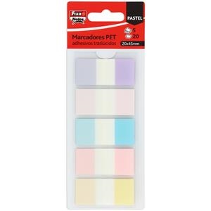 Marcadores adhesivos PET traslúcidos pastel FixoNotes 5 colores | 8413623507337 | Librería Castillón - Comprar libros online Aragón, Barbastro