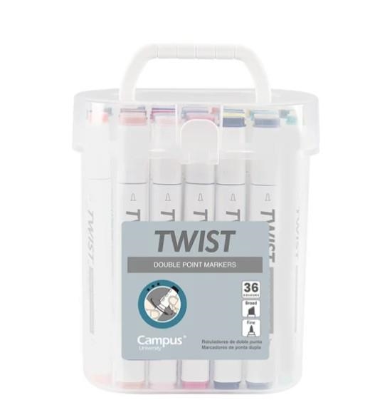 Rotuladores Doble Punta Campus University Twist 36 colores | 8426307336109 | Librería Castillón - Comprar libros online Aragón, Barbastro