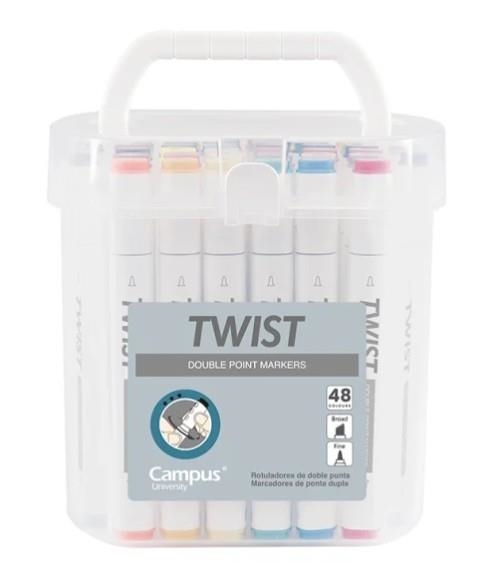 Rotuladores Doble Punta Campus University Twist 48 colores | 8426307336123 | Librería Castillón - Comprar libros online Aragón, Barbastro