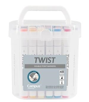 Rotuladores Doble Punta Campus University Twist 48 colores | 8426307336123 | Librería Castillón - Comprar libros online Aragón, Barbastro