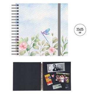 ALBUM FOTOS SENFORT ESPIRAL 25X25CM 30H NEGRAS ACUARELA LIBÉLULA | 8412885242079 | Librería Castillón - Comprar libros online Aragón, Barbastro