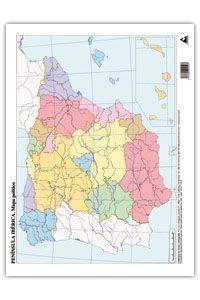 MAPA POLÍTICO PENÍNGULA IBÉRICA | 8482890002593 | Librería Castillón - Comprar libros online Aragón, Barbastro