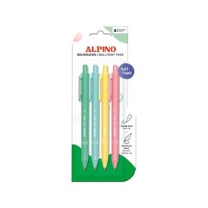BOLIGRAFO ALPINO SOFT TOUCH PASTEL BLISTER 4 UN. | 8413240617884 | Librería Castillón - Comprar libros online Aragón, Barbastro