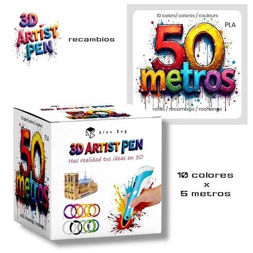 BOLI 3D RECAMBIO 50 METROS 10 COLORES | 8431234196580 | Librería Castillón - Comprar libros online Aragón, Barbastro
