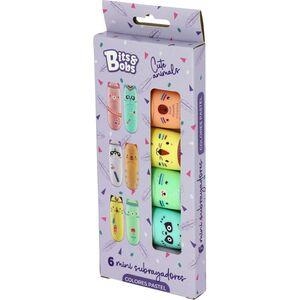 MARCADOR FLUORESCENTE MINI CAJA 6 CUTE ANIMALS | 8413623184279 | Librería Castillón - Comprar libros online Aragón, Barbastro