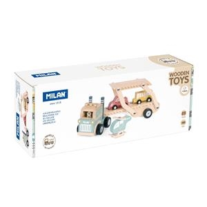 Juguete educativo de madera 4 vehículos 'Wheels on the road' | 8411574110644 | Librería Castillón - Comprar libros online Aragón, Barbastro