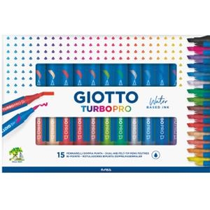 ROTULADOR GIOTTO TURBO PRO CAJA CON 15 COLORES | 8000825061073 | Librería Castillón - Comprar libros online Aragón, Barbastro