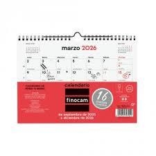 CALENDARIO FINOCAM PARED16 MESES  2025/26 | 8422952397021 | Librería Castillón - Comprar libros online Aragón, Barbastro