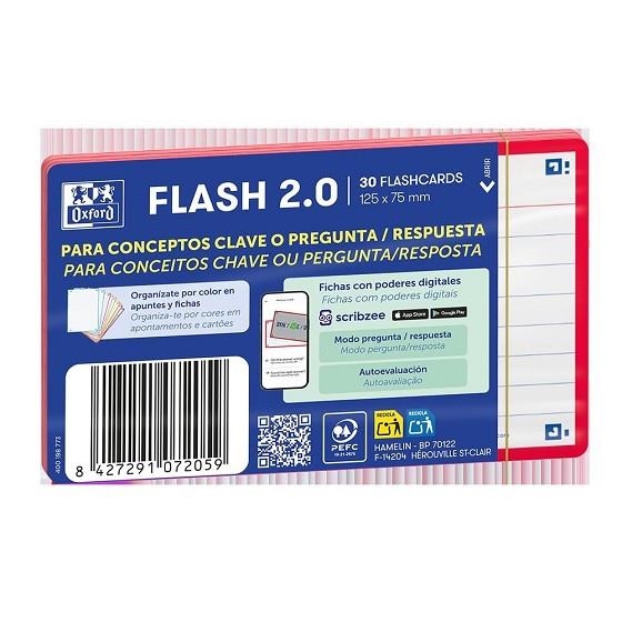 FICHAS REVISION 2.0 OXFORD 75X125 2T 30F 1 LÍNEA ROJO - FLASCHARDS | 8427291072059 | Librería Castillón - Comprar libros online Aragón, Barbastro