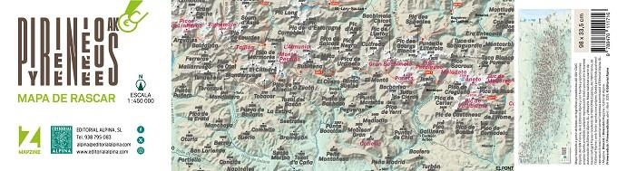 PIRINEOS - MAPA DE RASCAR E:1:450000 | 9788470111716 | AA.VV. | Librería Castillón - Comprar libros online Aragón, Barbastro