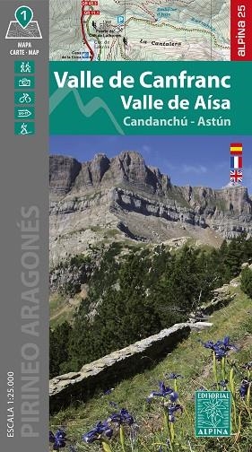 VALLE DE CANFRANC VALLE DE AÍSA - MAPA ALPINA ED.25/26 ED:1:25000 | 9788470111822 | Librería Castillón - Comprar libros online Aragón, Barbastro