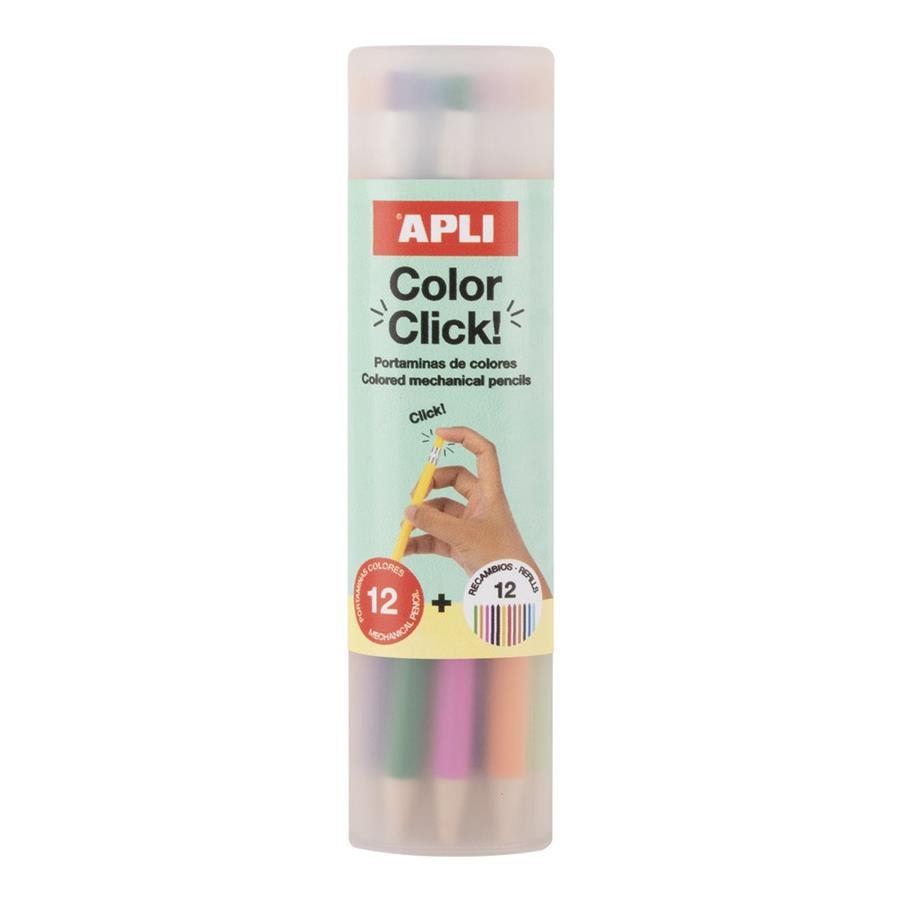 ESTUCHE 12 PORTAMINAS COLOR CLICK + SACAPUNTAS + RECAMBIO | 8410782200802 | Librería Castillón - Comprar libros online Aragón, Barbastro