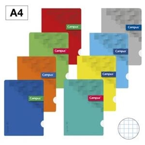 Libreta Grapada Campus A4 Tapa Plástico 48 Hojas 90g Cuadrícula 4 mm | 8426307018555 | Librería Castillón - Comprar libros online Aragón, Barbastro
