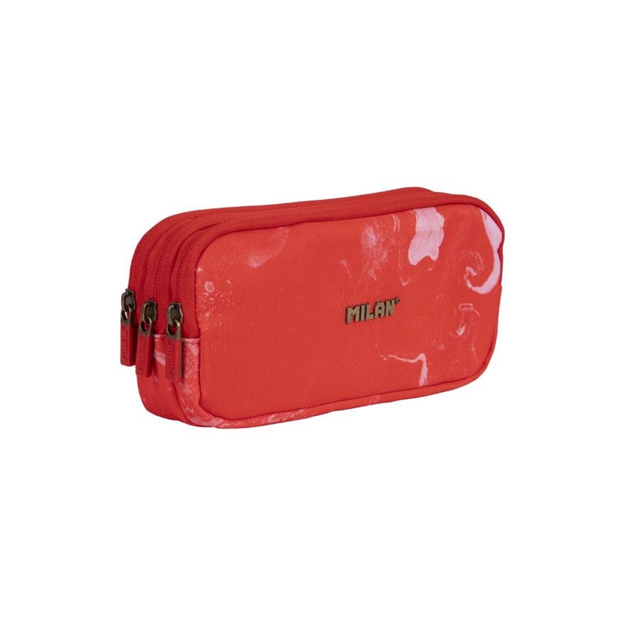 ESTUCHE PORTATODO 3 CREMALLERAS SERIE LAVA ROJO | 8411574113300 | Librería Castillón - Comprar libros online Aragón, Barbastro