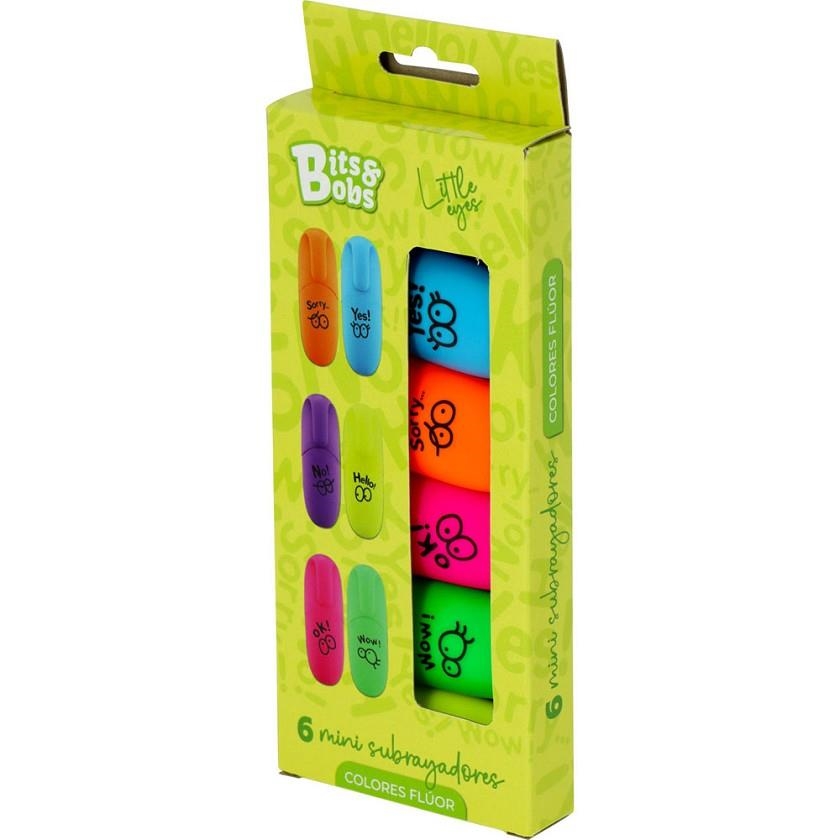 MARCADOR FLUORESCENTE MINI CAJA 6 LITTLE EYES | 8413623184262 | Librería Castillón - Comprar libros online Aragón, Barbastro