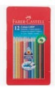 LAPICES DE COLORES FABER CASTELL ACUARELABLES COLOUR GRIP TRIANGULAR CAJA MET 12 | 4005401124139 | Librería Castillón - Comprar libros online Aragón, Barbastro