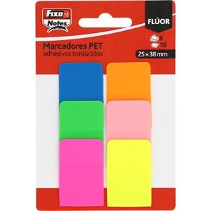 Pack 5 marcadores 25x38mm Flúor FIXO | 8413623507603 | Librería Castillón - Comprar libros online Aragón, Barbastro