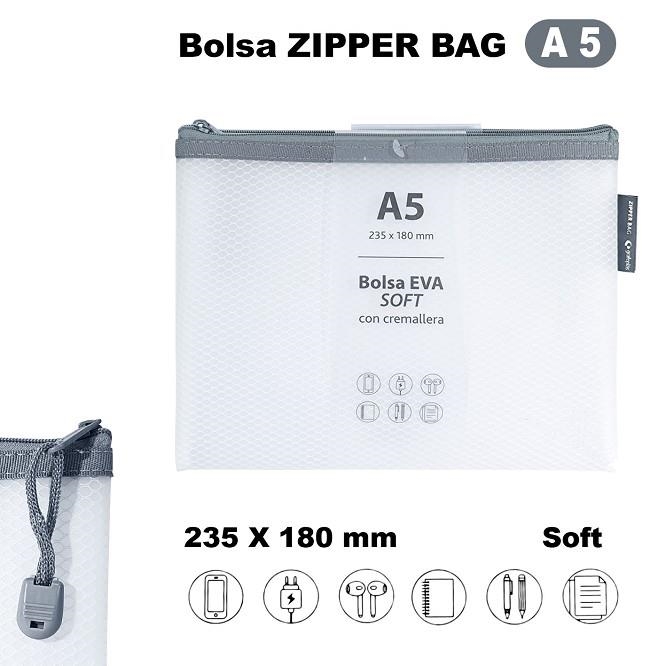 BOLSA ZIPPER BAG A5 EVA SOFT MATE BLANBCO CON CREMALLERA | 8413623492220 | Librería Castillón - Comprar libros online Aragón, Barbastro
