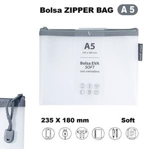 BOLSA ZIPPER BAG A5 EVA SOFT MATE BLANBCO CON CREMALLERA | 8413623492220 | Librería Castillón - Comprar libros online Aragón, Barbastro