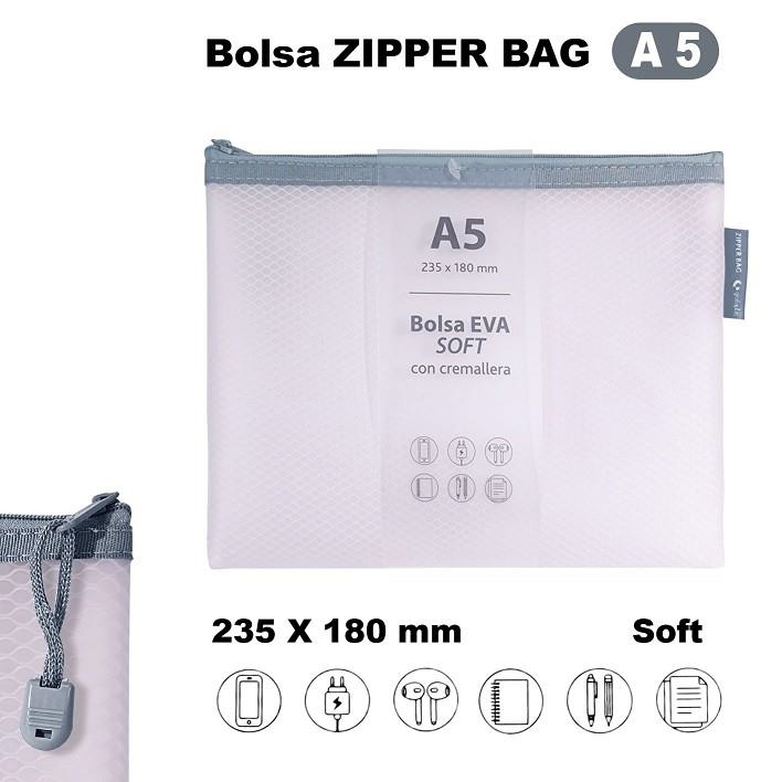 BOLSA ZIPPER BAG A5 EVA SOFT MATE ROSA CON CREMALLERA | 8413623492190 | Librería Castillón - Comprar libros online Aragón, Barbastro