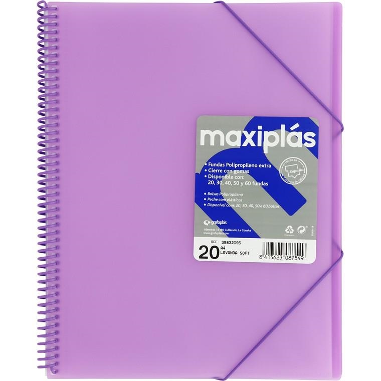 CARPETA FUNDAS MAXIPLAS A4 20 BOLSAS LAVA | 8413623087549 | Librería Castillón - Comprar libros online Aragón, Barbastro
