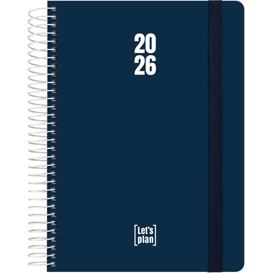 AGENDA GRAFOPLAS 2026 DÍA PAGINA 15X21CM ESPIRAL TAPA PLASTICO AZUL | 8413623214402 | Librería Castillón - Comprar libros online Aragón, Barbastro