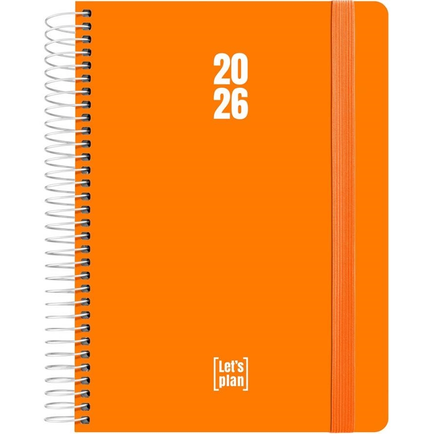 AGENDA GRAFOPLAS 2026 DÍA PAGINA 15X21CM ESPIRAL TAPA PLASTICO NARANJA FLUOR | 8413623214426 | Librería Castillón - Comprar libros online Aragón, Barbastro