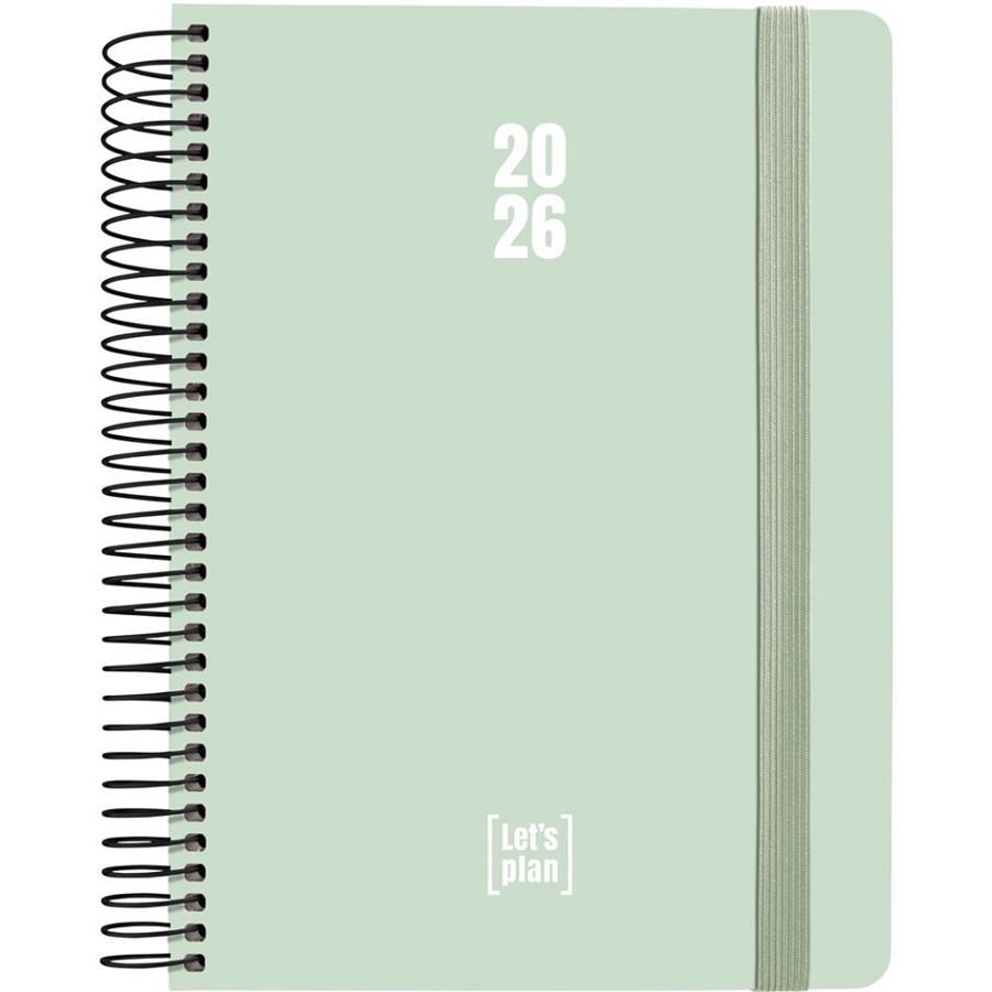 AGENDA GRAFOPLAS 2026 DÍA PAGINA 15X21CM ESPIRAL TAPA DURA COLORS VERDE CLARO | 8413623214280 | Librería Castillón - Comprar libros online Aragón, Barbastro