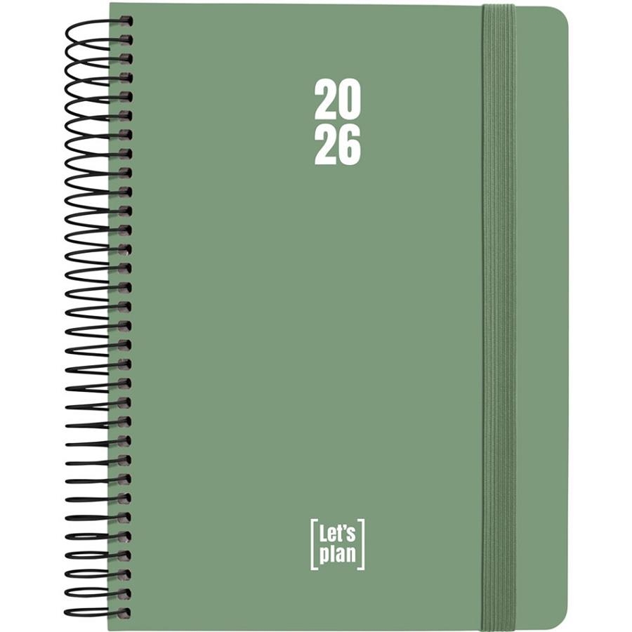 AGENDA GRAFOPLAS 2026 DÍA PAGINA 15X21CM ESPIRAL TAPA DURA COLORS VERDE | 8413623214297 | Librería Castillón - Comprar libros online Aragón, Barbastro