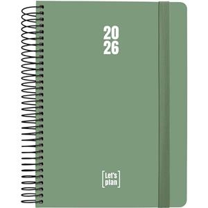 AGENDA GRAFOPLAS 2026 DÍA PAGINA 15X21CM ESPIRAL TAPA DURA COLORS VERDE | 8413623214297 | Librería Castillón - Comprar libros online Aragón, Barbastro
