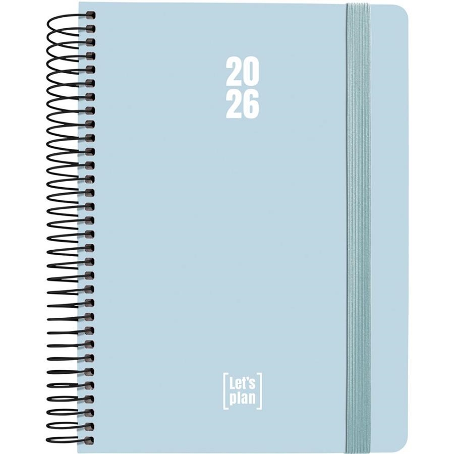 AGENDA GRAFOPLAS 2026 DÍA PAGINA 15X21CM ESPIRAL TAPA DURA COLORS AZUL CLARO | 8413623214303 | Librería Castillón - Comprar libros online Aragón, Barbastro