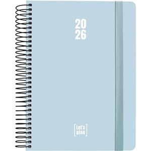 AGENDA GRAFOPLAS 2026 DÍA PAGINA 15X21CM ESPIRAL TAPA DURA COLORS AZUL CLARO | 8413623214303 | Librería Castillón - Comprar libros online Aragón, Barbastro