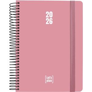 AGENDA GRAFOPLAS 2026 DÍA PAGINA 15X21CM ESPIRAL TAPA DURA COLORS ROSA | 8413623214327 | Librería Castillón - Comprar libros online Aragón, Barbastro
