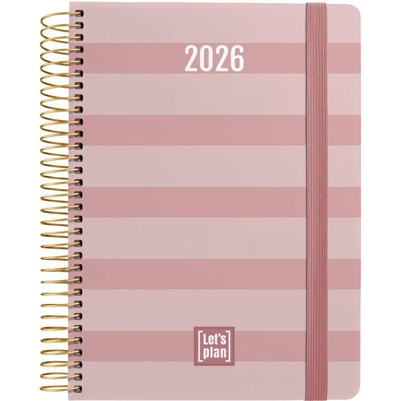 AGENDA GRAFOPLAS 2026 DÍA PAGINA 15X21CM ESPIRAL DESING STRIPES | 8413623214464 | Librería Castillón - Comprar libros online Aragón, Barbastro